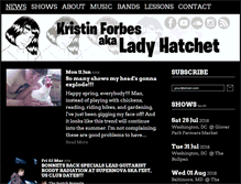 Tablet Screenshot of ladyhatchet.com